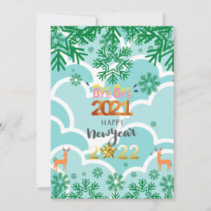 2022 Happy New Year Holiday Greeting Cards