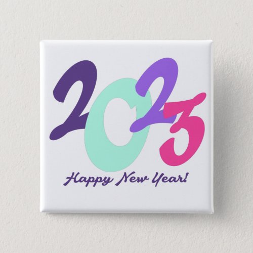 2022 Happy New Year with Colorful text Button