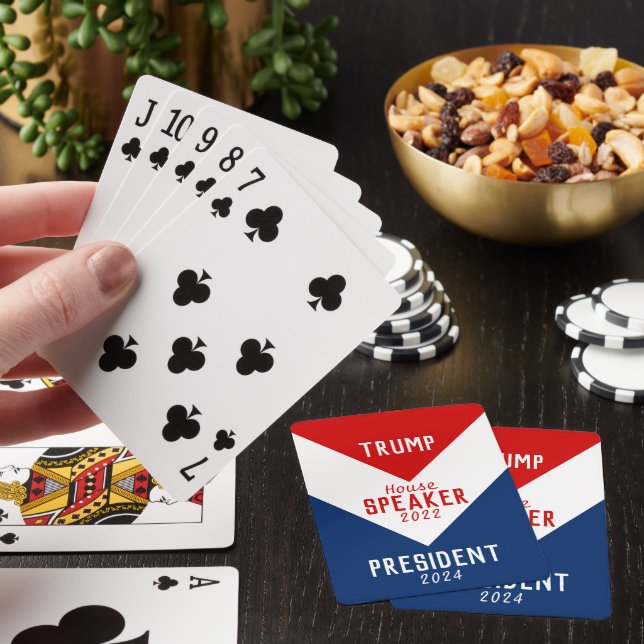 2022 House Speaker Trump President 2024 Poker Cards (In Situ)