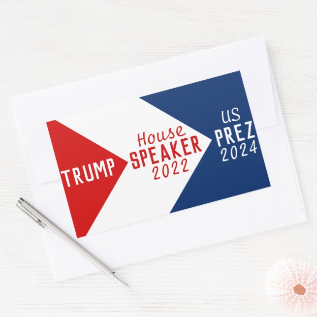 2022 House Speaker Trump President 2024 Rectangular Sticker (Envelope)