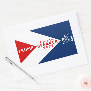 2022 House Speaker Trump President 2024 Rectangular Sticker