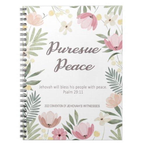 2022 JW Convention _ flower Notebook