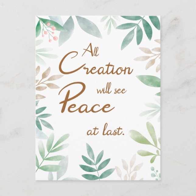 2022 JW Convention Song Peace at Last Postcard (Front)