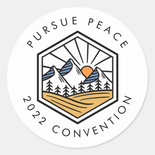 2022 JW Ministry Supply Convention _Mountain  Classic Round Sticker