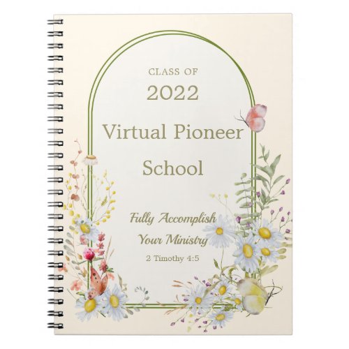 2022 JW pioneer school _ floral frame Notebook