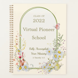 2022 JW pioneer school - floral frame Planner