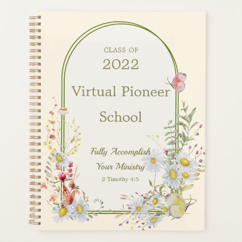 2022 JW pioneer school _ floral frame  Planner