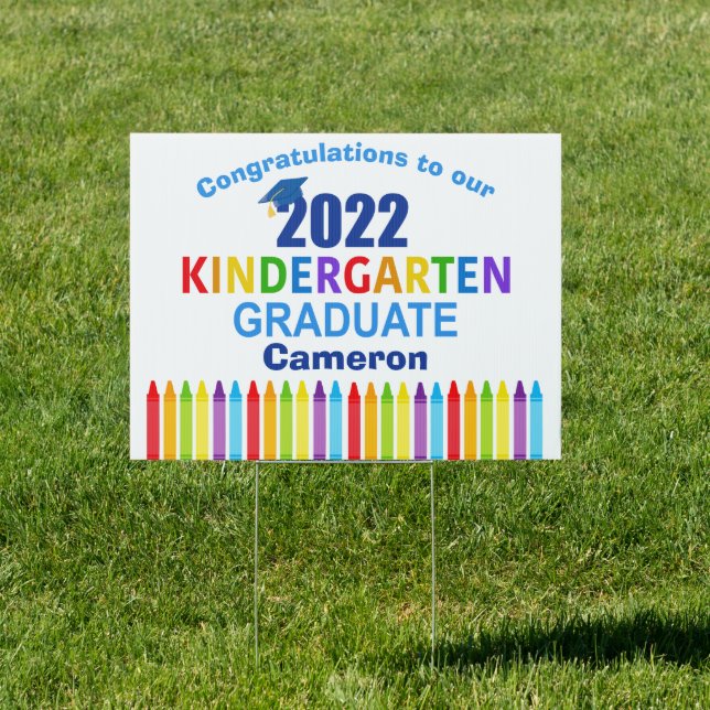 2022 Kindergarten Graduate Custom Graduation Yard Sign (Insitu)