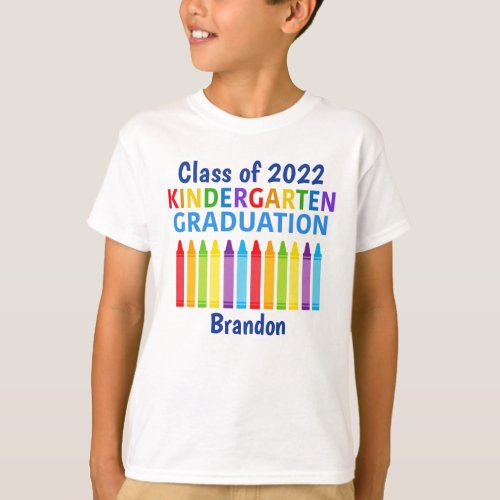 2022 Kindergarten Graduation Custom Graduate Kids T_Shirt