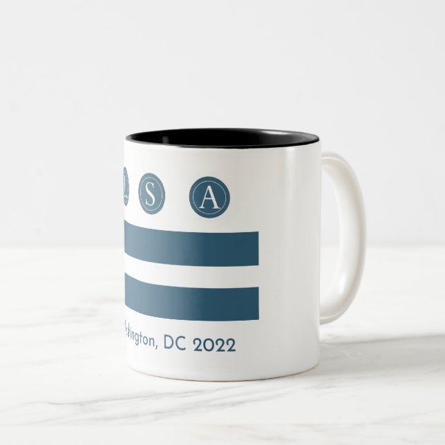 2022 LSA Annual Meeting, DC Flag Logo Two-Tone Coffee Mug (Front Right)