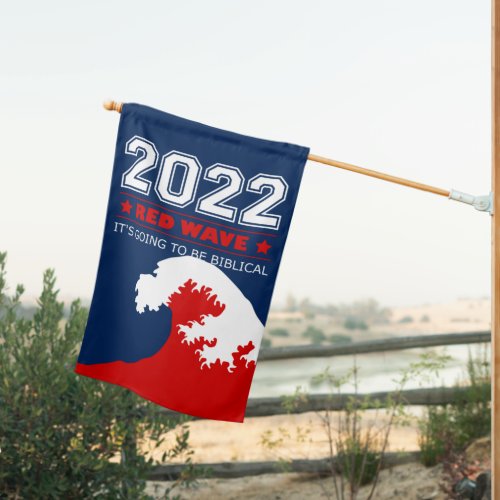 2022 Midterm Elections RED WAVE US Flag