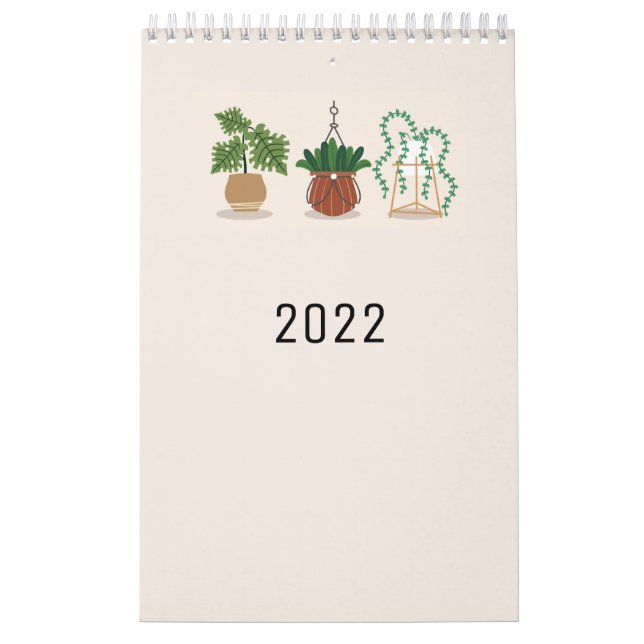 2022 Minimal Design Calendar With Houseplants (Cover)