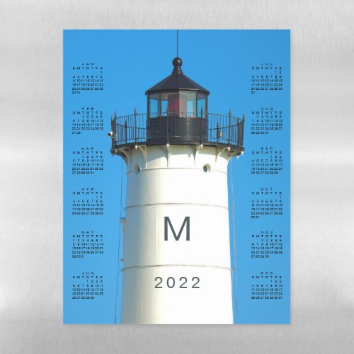 2022 Modern Lighthouse Calendar  Magnetic Dry Erase Sheet