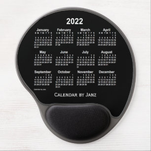 2022 Neon White Calendar by Janz Gel Mousepad