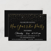 2022 New Year's Eve Party Glitter Sparkle Invite