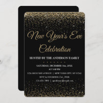 2022 New Year's Eve Party Sparkle Glitter Invitation