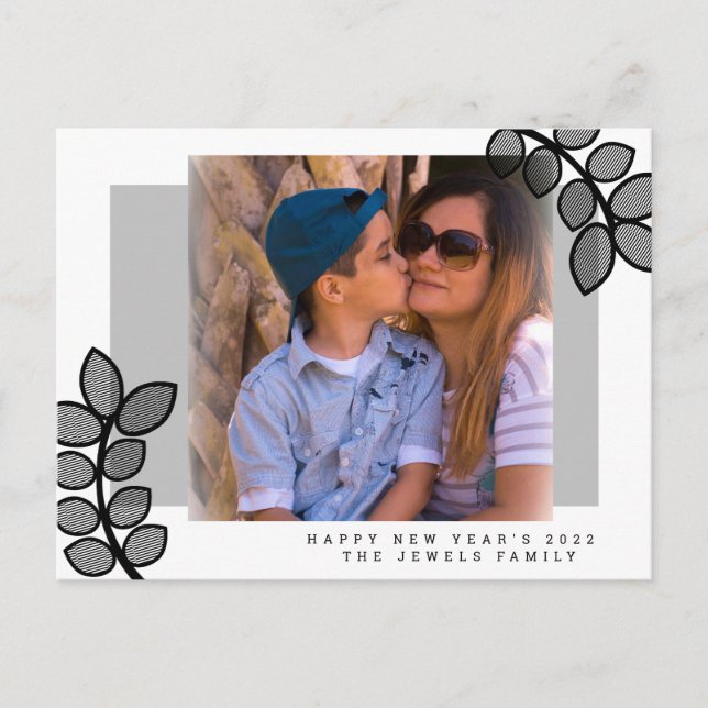 2022 New Years Photo Branch  Postcard (Front)