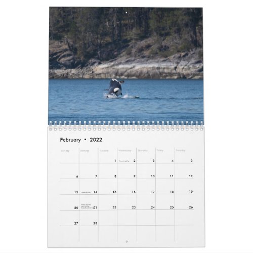 2022 Orca Calendar