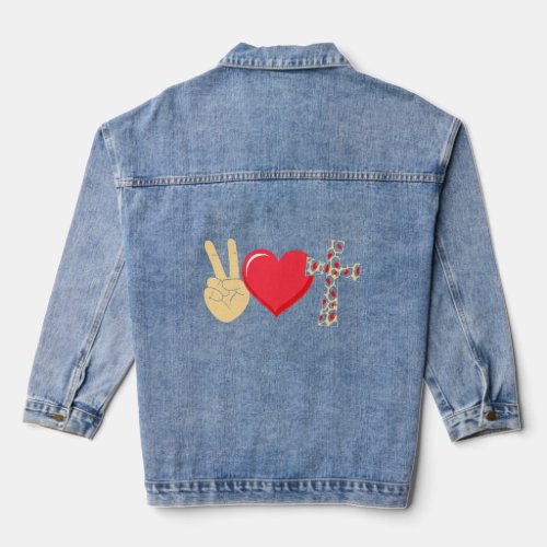 2022 Peace Global Peace International Unity Love P Denim Jacket