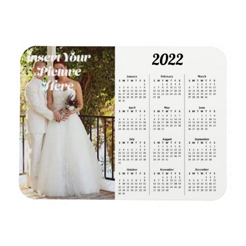2022 Personalized Photo Calendar Hor Magnet