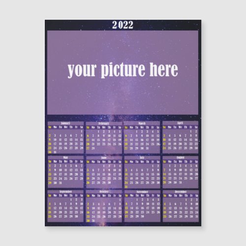 2022 Photo Personalized Calendar Fridge Magnet