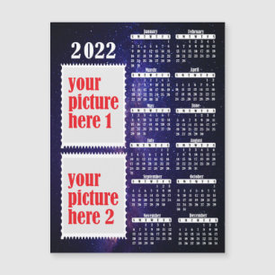 2022 Photo Personalized Calendar Fridge Magnet