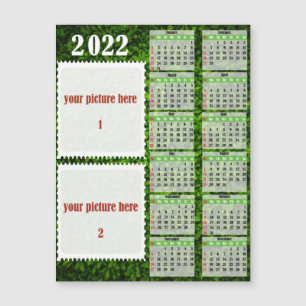 2022 Photo Personalized Calendar Fridge Magnet