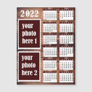 2022 Photo Personalized Calendar Fridge Magnet