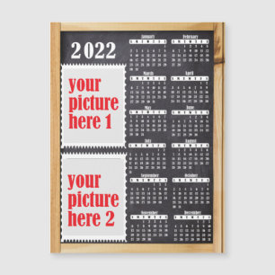 2022 Photo Personalized Calendar Fridge Magnet