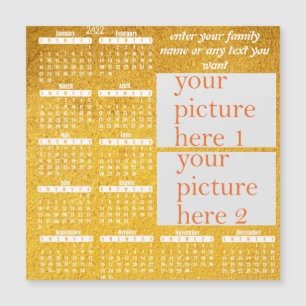 2022 Photo Personalized Fridge Magnetic Calendar