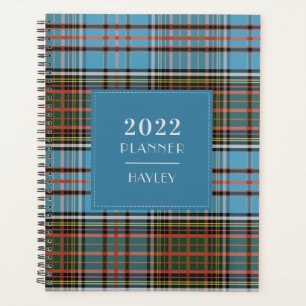 2022 Plaid Tartan Clan Anderson Red Checkered Planner