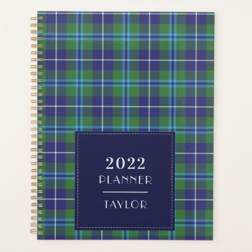2022 Plaid Tartan Clan Douglas Checkered Planner