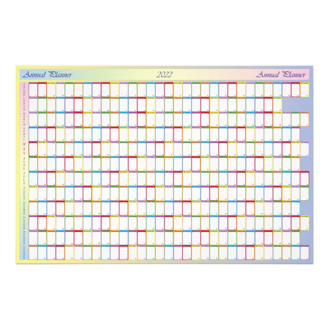 2022 planner anual calendar white notes photo print (Front)