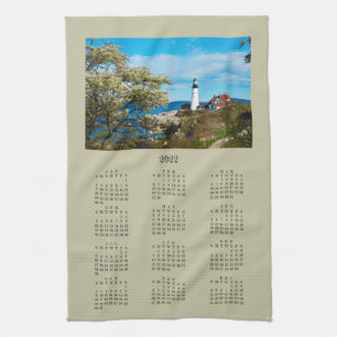 2022 Portland Head Maine Lighthouse Calendar Kitchen Towel