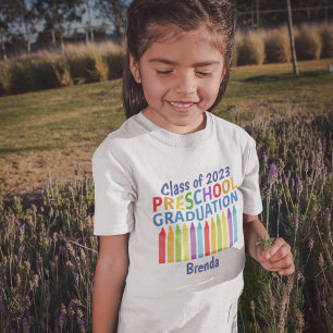 2022 Preschool Graduation Cute Custom Graduate Toddler T-shirt