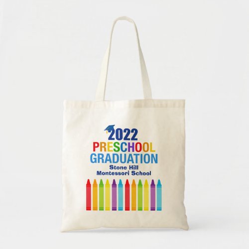 2022 Preschool Graduation Cute Custom Graduate Tote Bag