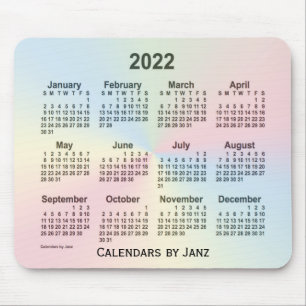 2022 Rainbow Cloud Calendar by Janz Mouse Pad