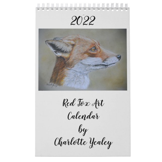 2022 Red Fox Art Calendar by Charotte Yealey (Cover)