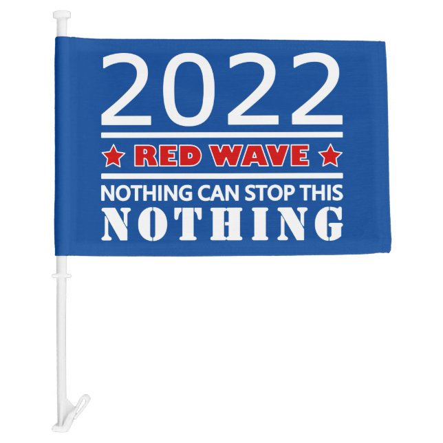 2022 RED WAVE CAR FLAG (Front)