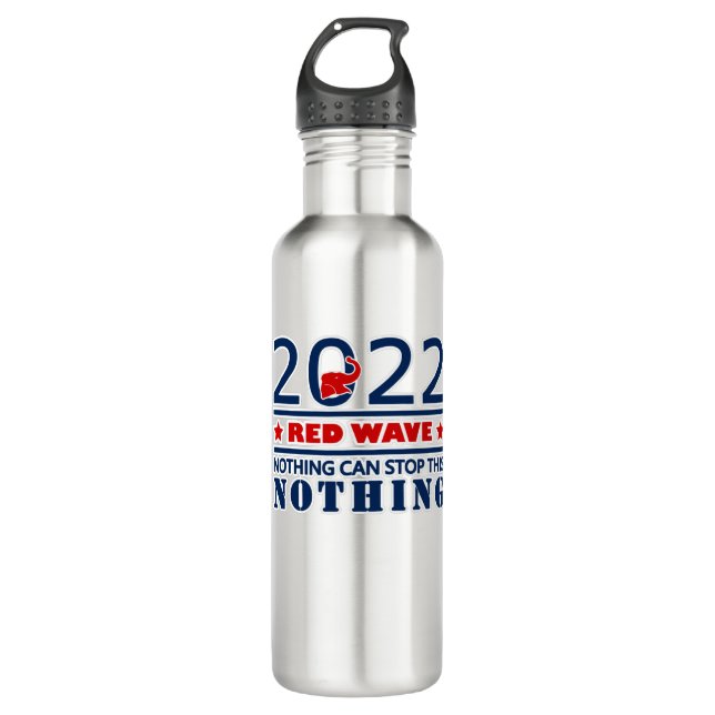 2022 RED WAVE STAINLESS STEEL WATER BOTTLE (Front)