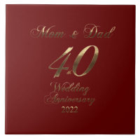 2022 Ruby Wedding 40th Anniversary Parents