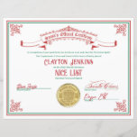 2022 Santa Nice List Certificate<br><div class="desc">2022 Custom Santa Certificate</div>