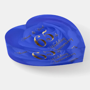 2022 Sapphire Wedding 65th Anniversary Parents Paperweight