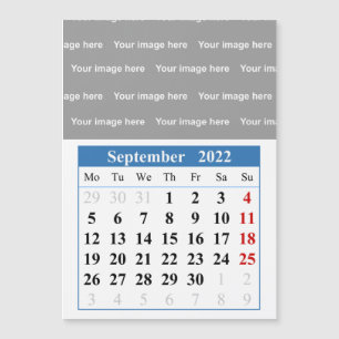 2022 September calendar Magnetic card