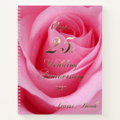2022 Silver Wedding 25th Anniversary Guest Book