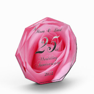2022 Silver Wedding 25th Anniversary Parents Acrylic Award