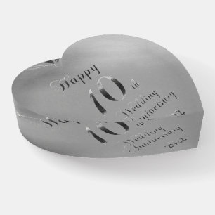 2022 Tin Wedding Happy 10th Anniversary Paperweight