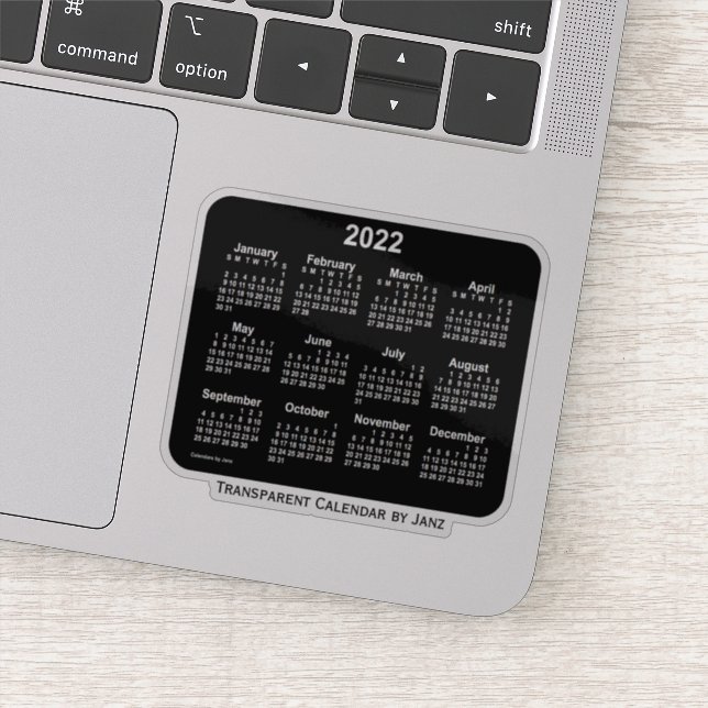 2022 Transparent Neon Calendar by Janz Sticker (Detail)