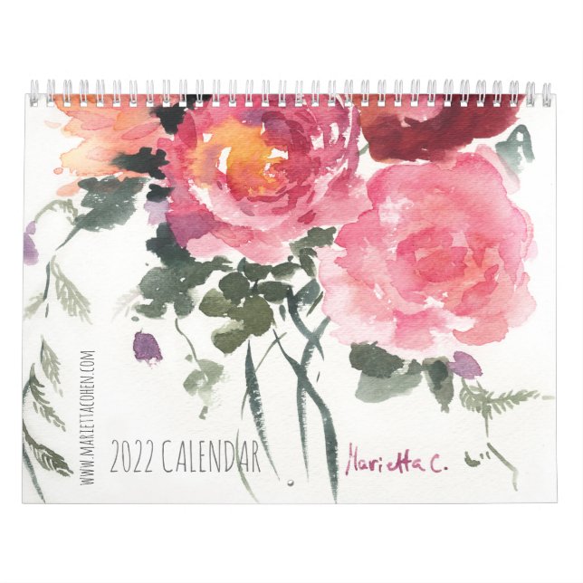 2022 Two Page Medium Calendar, White Calendar (Cover)