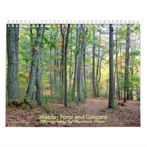 2022 Walden Pond and Concord calendar with quotes